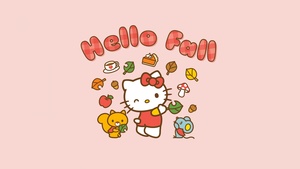 Hello Kitty background, Pastel pink, 4K wallpaper
