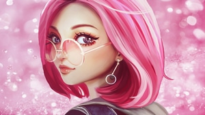 Fantasy Girls, Artist, Artwork, Digital Art, Pink, 4K wallpaper