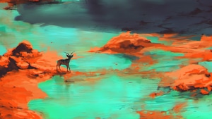 Scenery, Artist, Artwork, Digital Art, Reindeer, Deviantart, 4K wallpaper