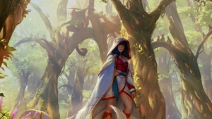 Ahri, Nine tailed fox, League of Legends, 4K wallpaper