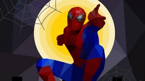 Spiderman, Low Poly, Artist, Artwork, Digital Art, Superheroes, 4K wallpaper
