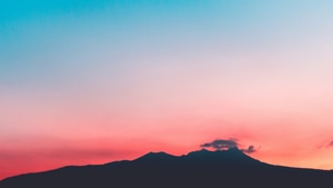 Sunset, Mountains, Nature, 4K wallpaper