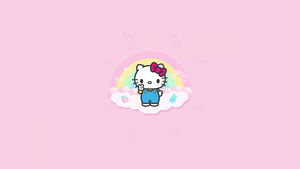 Hello Kitty, Minimalist, Pink background, Hello Kitty background, Cartoon, Sanrio, Simple, 4K wallpaper