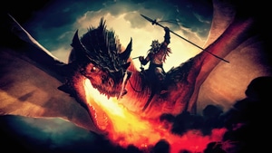 Magic The Gathering Arena, Games, 2019 Games, Dragon, Concept Art, Digital Art, Dark, Demon, Fire, 4K wallpaper