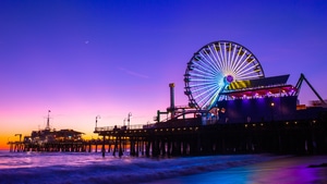 Santa Monica Pier, Ferris Wheel, World, Photography, 4K wallpaper