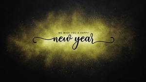 Happy New Year, New Year wishes, New year greetings, Dark background, 4K wallpaper