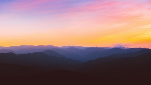 Horizon, Landscape, Mountains, Peak, 4K wallpaper