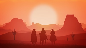 Cowboys, Minimalism, Artist, Artwork, Minimalist, Digital Art, 4K wallpaper