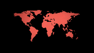 World map, Black background, AMOLED, 4K wallpaper