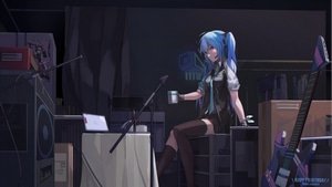 Hatsune Miku, Vocaloid, Anime, Anime Girl, Artist, Artwork, Digital Art, 4K wallpaper