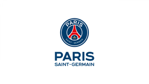 Paris Saint-Germain, Football club, Logo, White background, 4K wallpaper