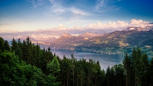 Lake, Dusk, Dawn, Nature, Landscape, 4K wallpaper