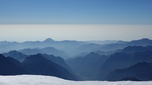 Mountains, Sky, Snow, Nature, 4K wallpaper