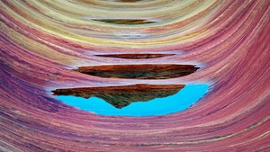 Sandstone plateau, Rock formations, Colorful, Arizona, 4K wallpaper