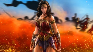 Wonder Woman, Warrior, Artwork, Superheroes, Artwork, Digital Art, 4K wallpaper