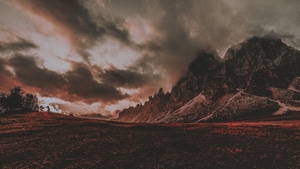 Landscape, Mountains, Dusk, Nature, 4K wallpaper
