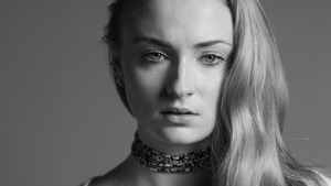 Sophie Turner, Celebrities, Girls, Photoshoot, Monochrome, Black And White, 4K wallpaper