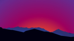 Minimalism, Minimalist, Mountains, Landscape, , 12k, 1, Abstract, Vector, Deviantart, Sunset, 4K wallpaper
