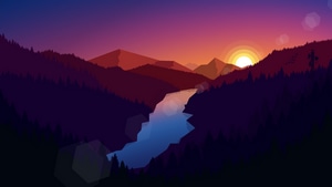 Forest, Sunset, Evening, Minimalism, Minimalist, Artist, Artwork, Digital Art, Deviantart, 4K wallpaper
