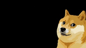 Shiba Inu, Dog, Pixel art, Black background, Dogecoin, Cryptocurrency, 4K wallpaper