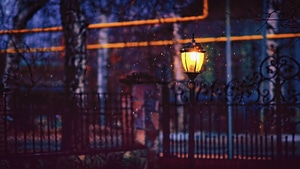 Street, Light, Winter, Snow, Photography, Depth Of Field, 4K wallpaper