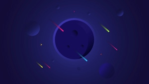 Meteors, Stars, Minimalism, Digital Art, 4K wallpaper