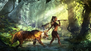 Artist, Artwork, Digital Art, Deviantart, Tiger, 4K wallpaper