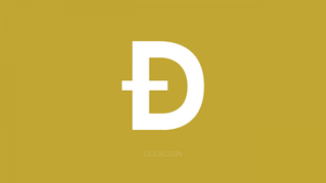 Dogecoin, Minimalist, Yellow background, Cryptocurrency, 4K wallpaper