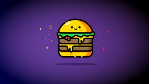 Burger, Minimalism, Minimalist, Deviantart, 4K wallpaper