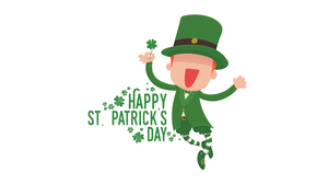 St. Patricks Day, White background, Leprechaun cap, Shamrock, Clover, Irish, Four-leaf clovers, 4K wallpaper