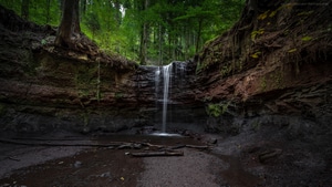 Waterfall, Forest, Nature, 4K wallpaper