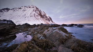 Snow, Rocks, Mountains, Landscape, Nature, 4K wallpaper