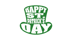 St. Patricks Day, White background, Leprechaun cap, Irish, 4K wallpaper
