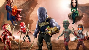 Avengers Infinity War, Superheroes, Thanos, Iron Man, Mantis, Drax The Destroyer, Star Lord, Spiderman, Doctor Strange, Behance, Artwork, Digital Art, Artist, 4K wallpaper