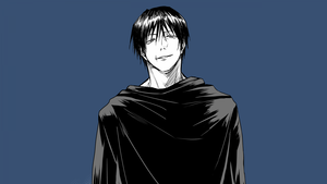 Toji Fushiguro, Minimal art, Jujutsu Kaisen, Dark blue, 4K wallpaper