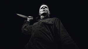 Michael Myers, Scary mask, Black background, Halloween night, 4K wallpaper