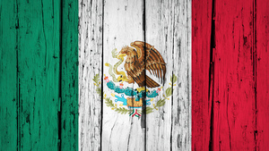 Flag of Mexico, Wooden background, National flag, 4K wallpaper