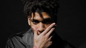 NLE Choppa, Dark background, American rapper, 4K wallpaper
