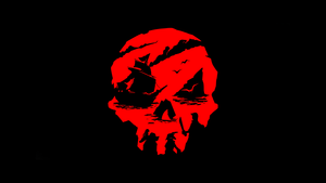 Sea of Thieves, PC Games, Xbox One, Xbox Series X and Series S, Black background, Skull, AMOLED, 4K wallpaper