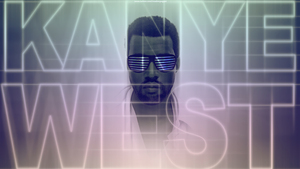 Kanye West, Neon, American rapper, 4K wallpaper