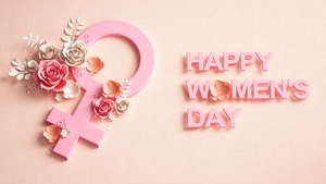 Womens Day, Pink aesthetic, March 8th, Pink text, 4K wallpaper