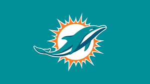 Miami Dolphins, NFL team, Logo, Teal background, 4K wallpaper