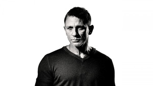 Daniel Craig, James Bond, Monochrome, Black and White, White background, 4K wallpaper