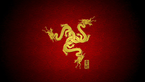 Razer, Year of the Dragon, Red background, 4K wallpaper