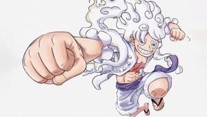 Luffy, Punch, Monkey D. Luffy, One Piece, White, Sun God Nika, 4K wallpaper