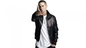 Eminem, American rapper, White background, 4K wallpaper