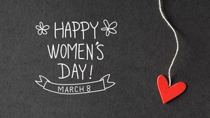 Womens Day, Red heart, Dark background, March 8th, 4K wallpaper