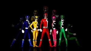 Power Rangers, AMOLED, TV series, Black background, 4K wallpaper