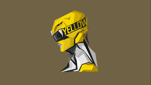Power Rangers, Grey background, Minimal art, 4K wallpaper