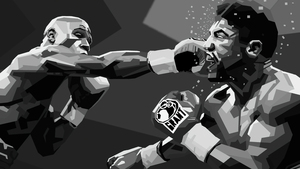 Boxing, Artwork, Polygonal, Low poly, 4K wallpaper